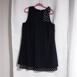 CHELSEA ROSE Navy Blue Polka Dot Kids Dress Size 18.